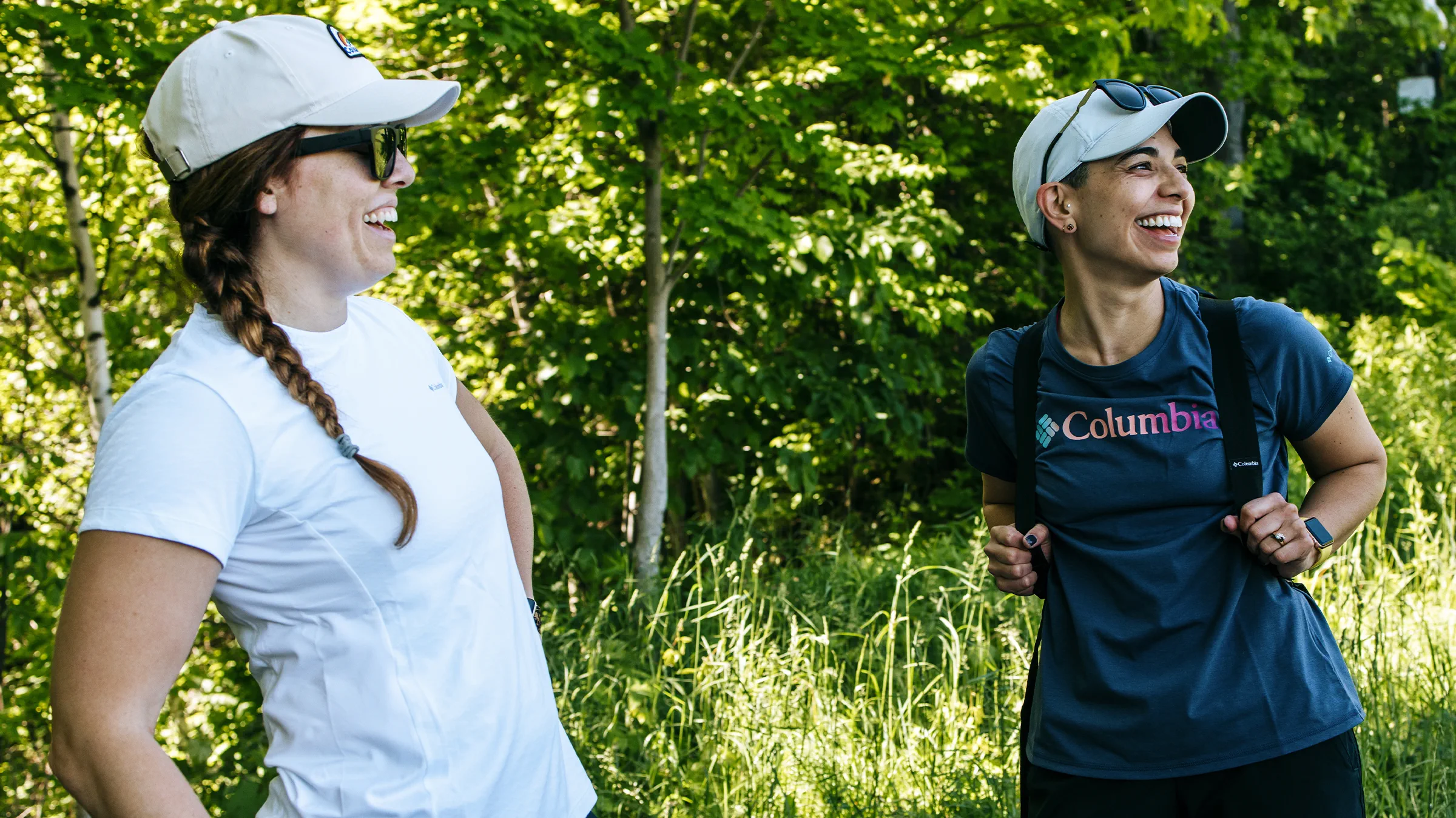 two hikers enjoying the Explore Park at Blue Mountain Resort