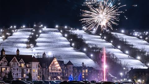 Fireworks in front of The Westin Trillium House