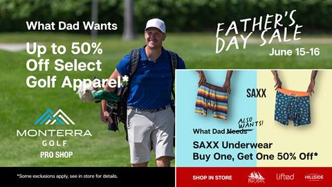 Up to 50% Off Golf Apparel / SAXX Underwear Buy One, Get One 50% Off*