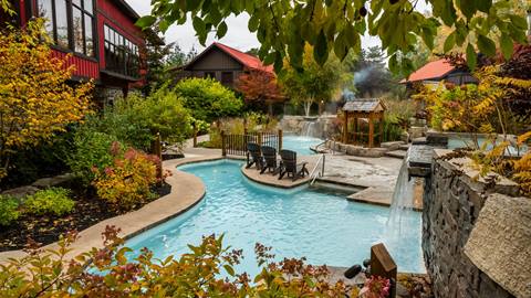 The pool at Scandinave Spa at Blue Mountain Resort