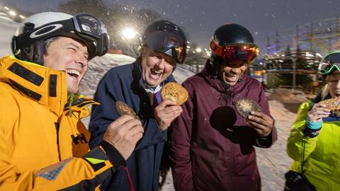 a group of people enjoying some Death Cookies