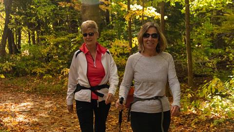 People Hiking in Fall