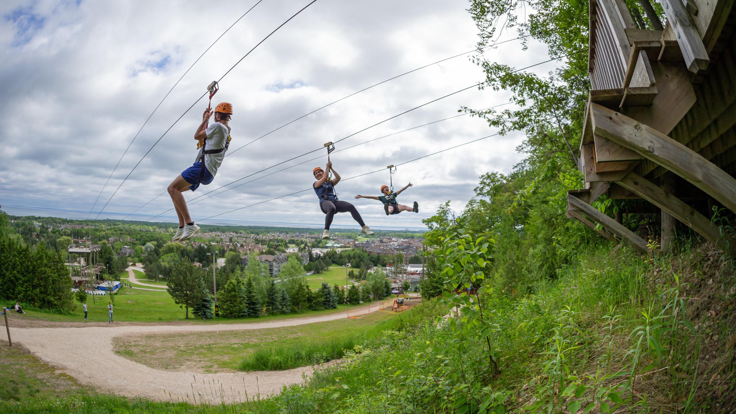 Ziplining in Collingwood Blue Mountain Resort